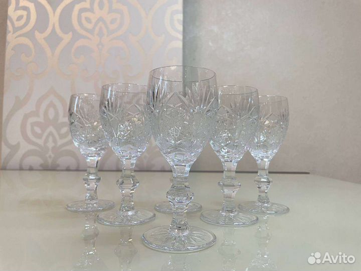 Хрустальные фужеры. Богемия