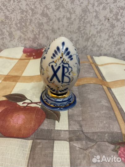 Яйцо пасхальное гжель
