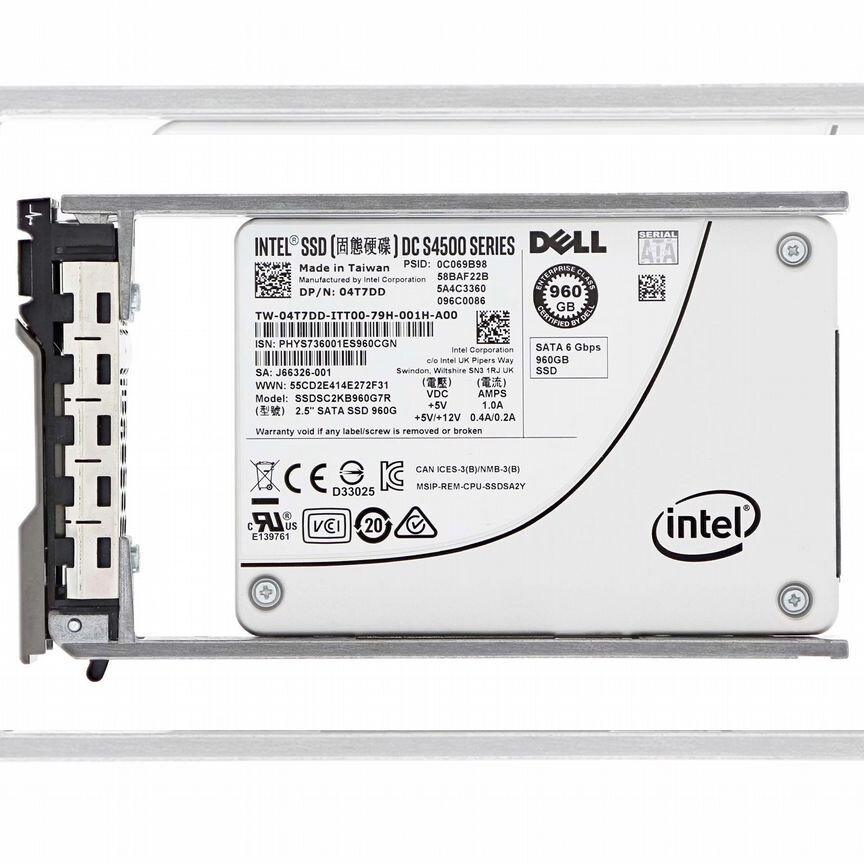 [04T7DD] Жесткий Диск Dell Ssdsc2kb960g7r 960gb Sata 2.5