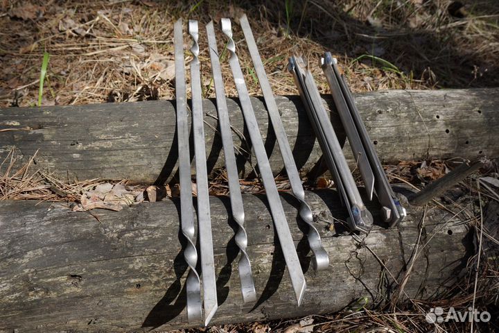 Мангал походный с шампурами