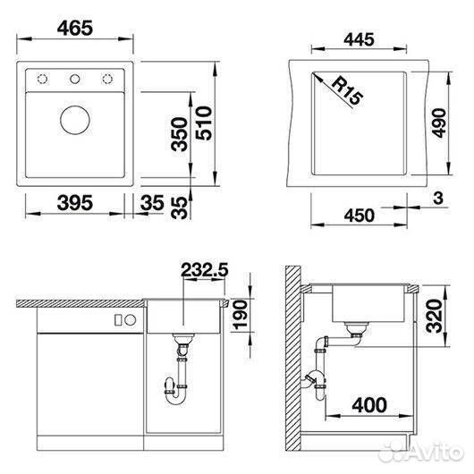 Мойка кухонная Blanco Dalago 45 517165 кофе