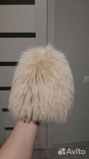 Шапка меховая песец на трикотажной основе