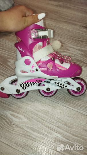 Роликовые коньки caprice стелька 16,5 см