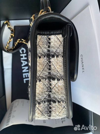 Сумка chanel flap bag твидовая оригинал