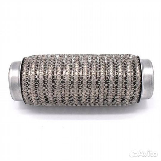 Гофра выпускная с сеткой 63мм - длина 150мм