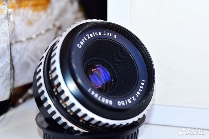 Carl Zeiss Jena Tessar 50mm f/2.8 Зебра M42