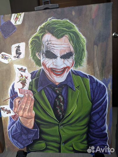 Джокер картина холст акрил