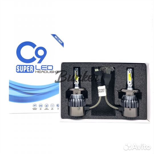 Светодиодная лампа C9 H4 в головной свет авто