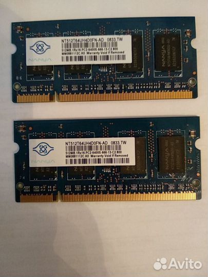 Оперативная память 512 мб Nanya NT512T64UH4D0FN-AD