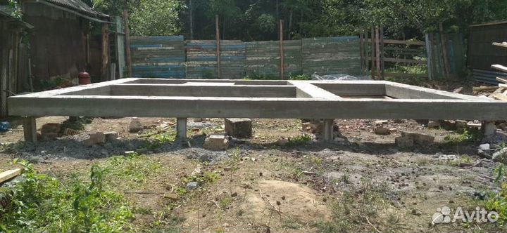 Фундамент на забивных жб сваях