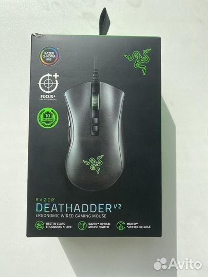 Мышь проводная Razer DeathAdder V2 чёрная