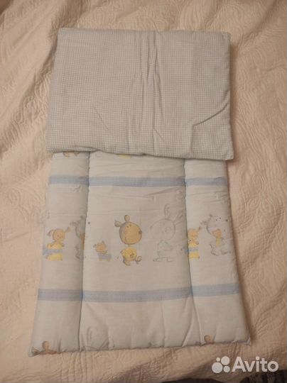 Матрасик и подушка в коляску