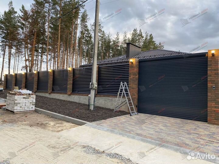 Забор жалюзи горизонтальный