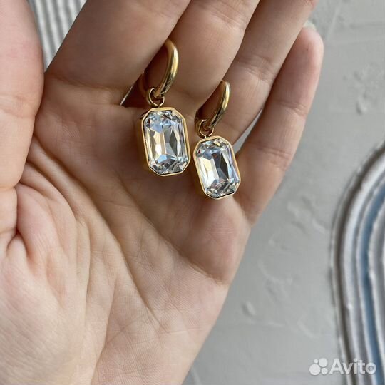Серьги с кристаллами swarovski