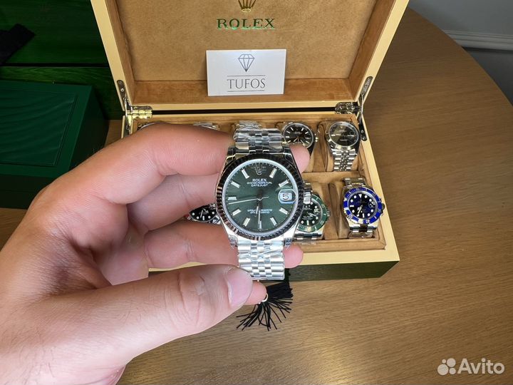 Часы rolex женские datejust green 2236