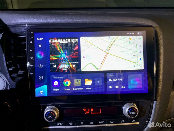 Магнитола на андройде Teyes CC3 6/128 для Митсубис