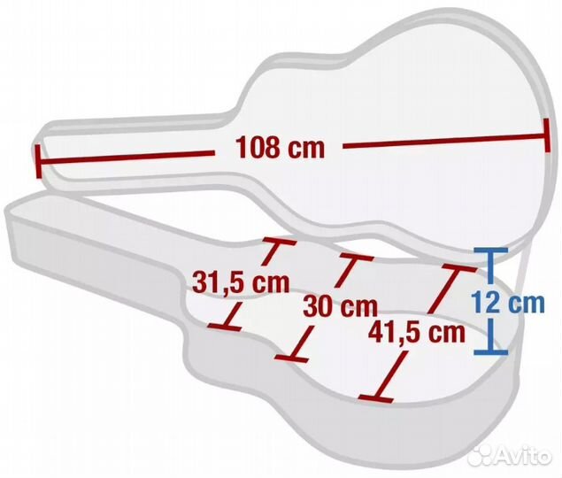 Кофр жесткий, классика, акустика41