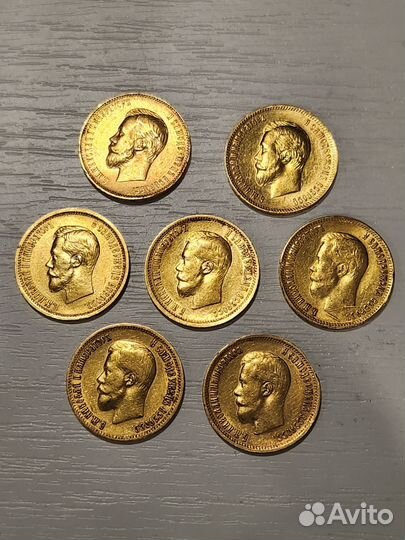 Золотая монета Николай 2 10рублей