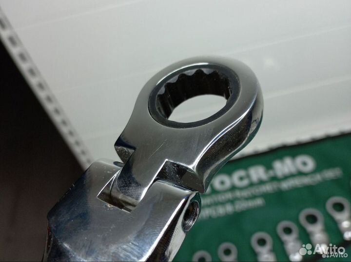 Ключи с трещеткой шарнирные 11 шт