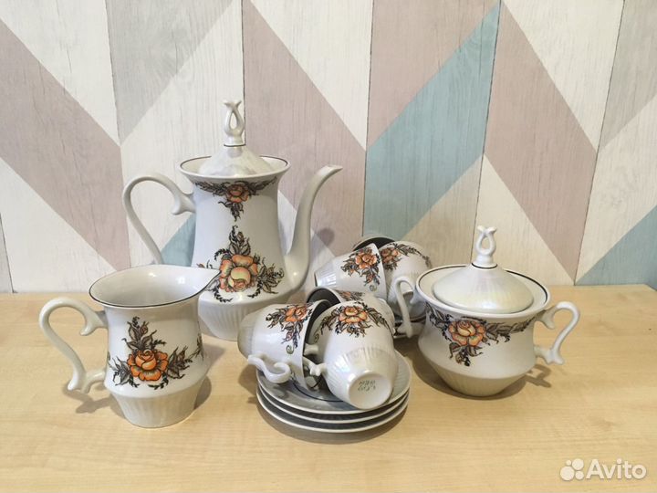 Сервиз кофейный СССР фарфор Барановка