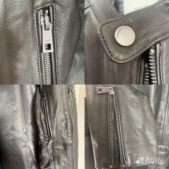 Кожаная куртка мужская Mango man XL