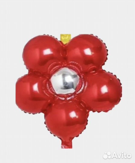 Фольгированный шар цифра 1 и цветок