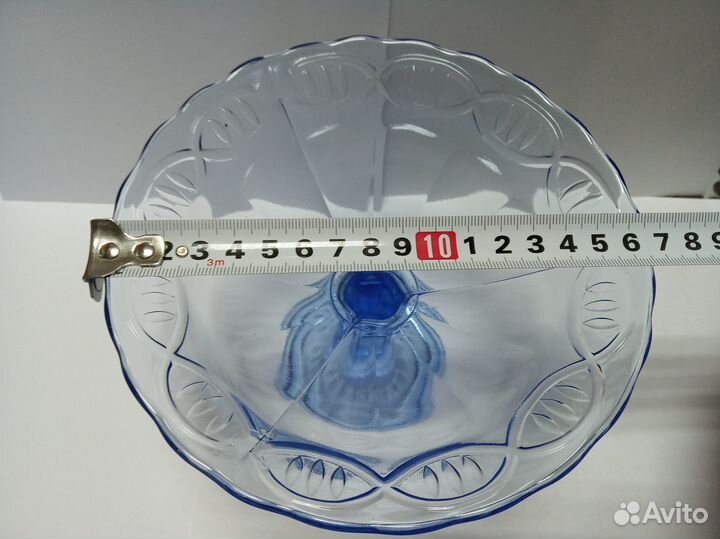 Ретро вазочка на ножке. Цветное стекло СССР