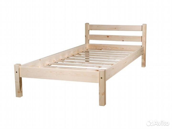 Кровать односпальная из массива