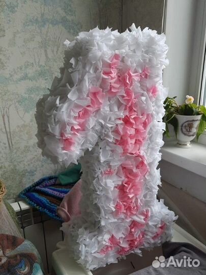 Цифра 1 на годик девочке