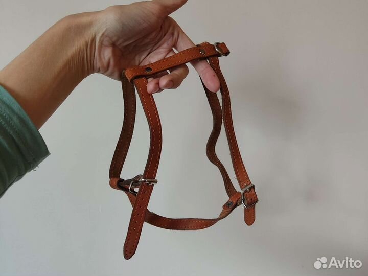 Кожаная шлейка для собаки