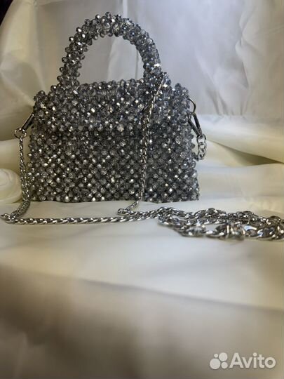 Сумка из хрустальных бусин