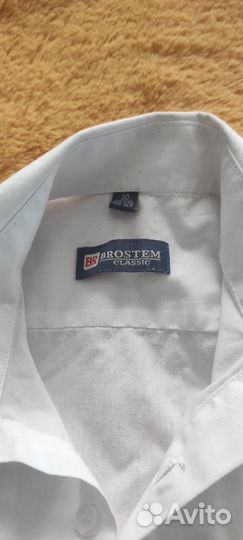 Белая рубашка на мальчика 128