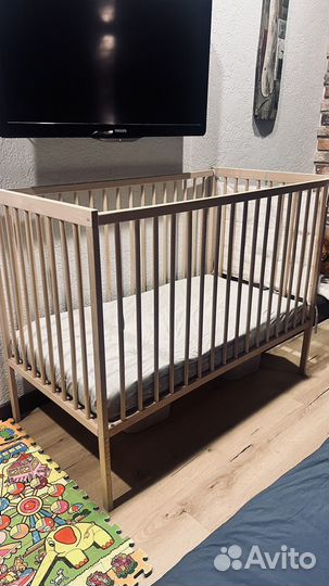 Детская кроватка+ матрас IKEA