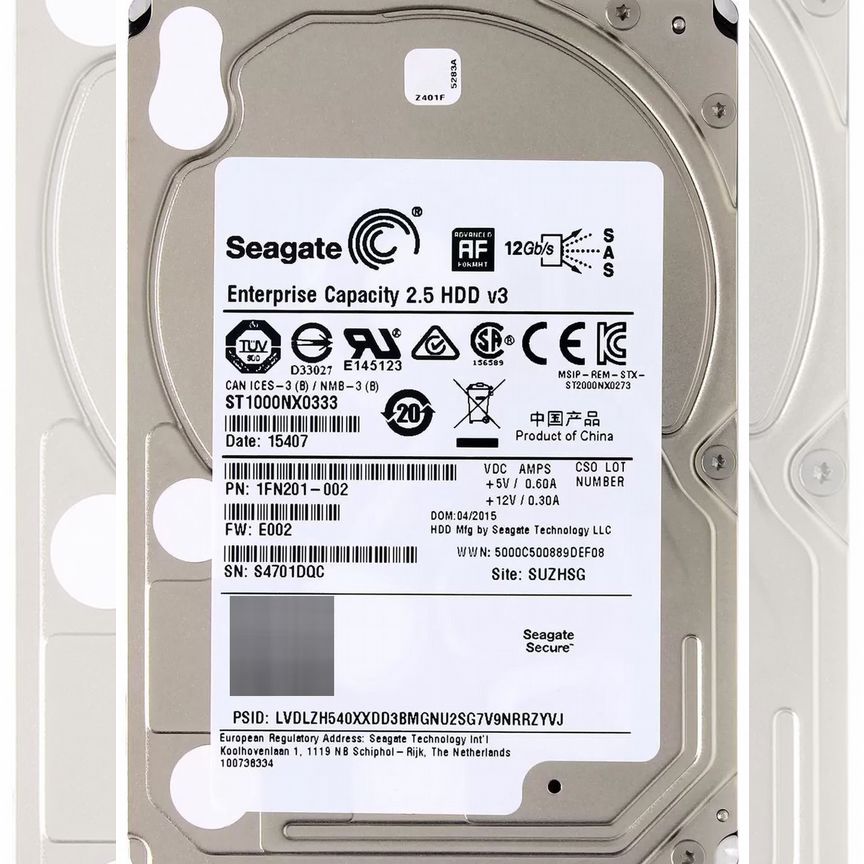 [ST1000NX0333] Жесткий Диск Seagate 1tb Sas 2.5 St1000nx0333