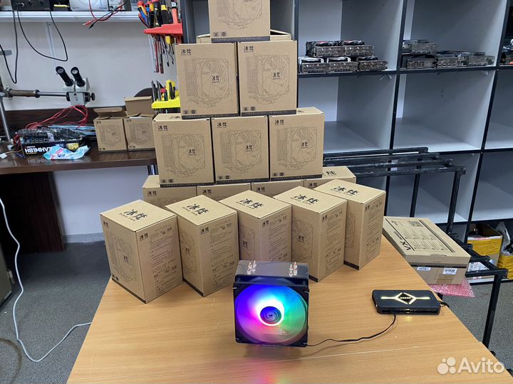 Кулер для процессора Башня RGB 4 трубки 4pin