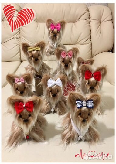 Игрушка Собачка терьер ручной работы