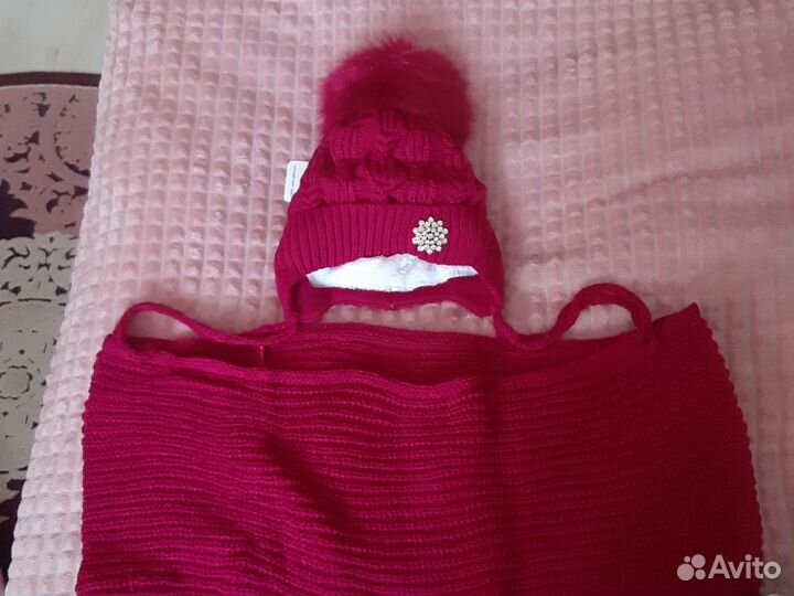 Шапка+снуд на девочку