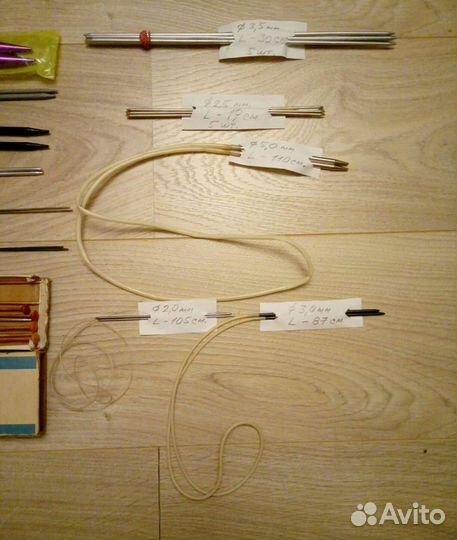 Спицы вязальные, крючки