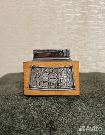 Зажигалка настольная бензиновая СССР, серебро