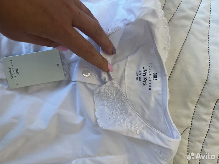 Блузка белая школьная 122 128