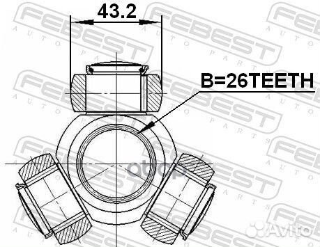 Трипоид 26X43.2 toyota corolla 00- 2716S80T Febest