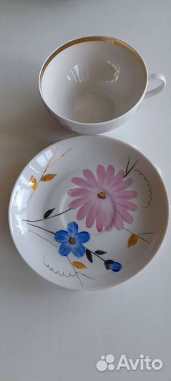 Чашка с блюдцем Дулево