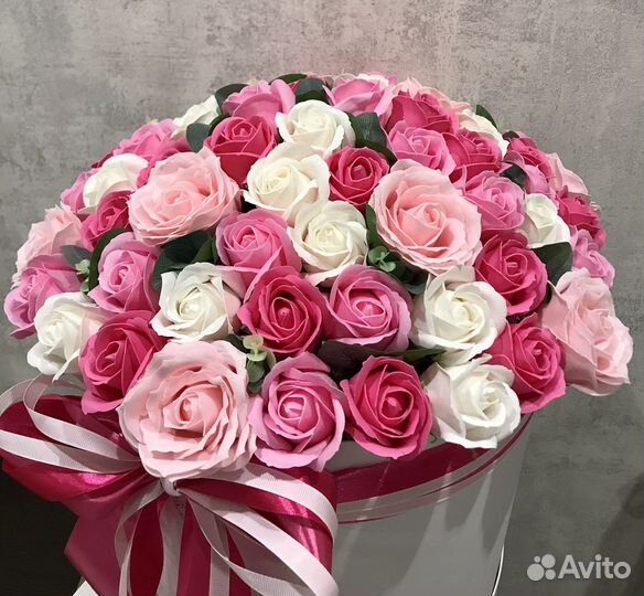 Букеты из мыльных роз