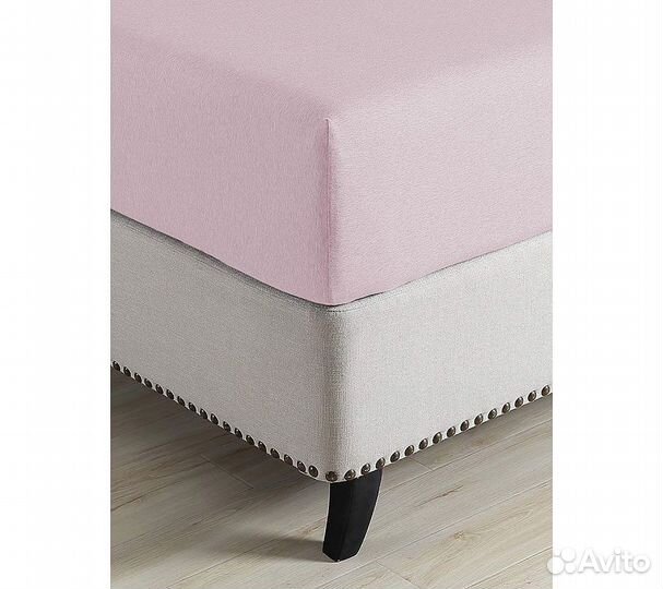 Простынь GoodNight Трикотаж 200х200х20 Розовый на