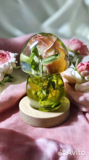 Гриб-светильник с розой