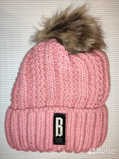 Шапка женская зимняя / осенняя / весенняя розовая