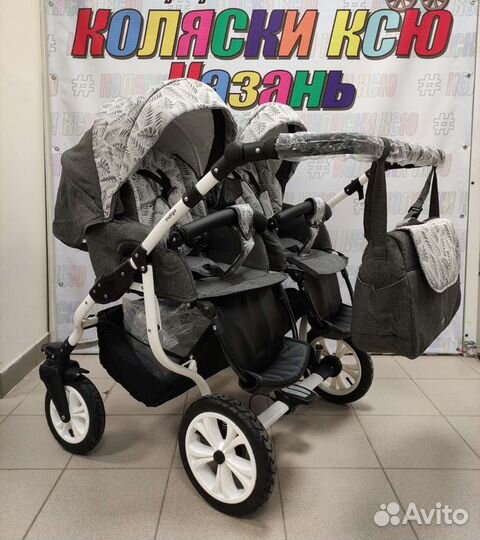 Коляска для двойни Indigo Charlotte Sity Duo