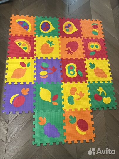 Детский коврик пазл 120*120