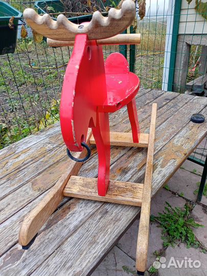 Деревянная качалка Лось