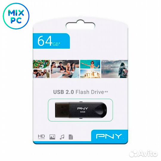 Флеш диск 64GB PNY attcla USB 2.0